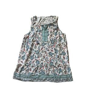 J. Jill Tunic top, sleeveless; Colorful design, size Large, Lightweight & flowy